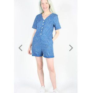 BNWT Birds of North America Romper - "Woodhaunter" in Blue Hatch